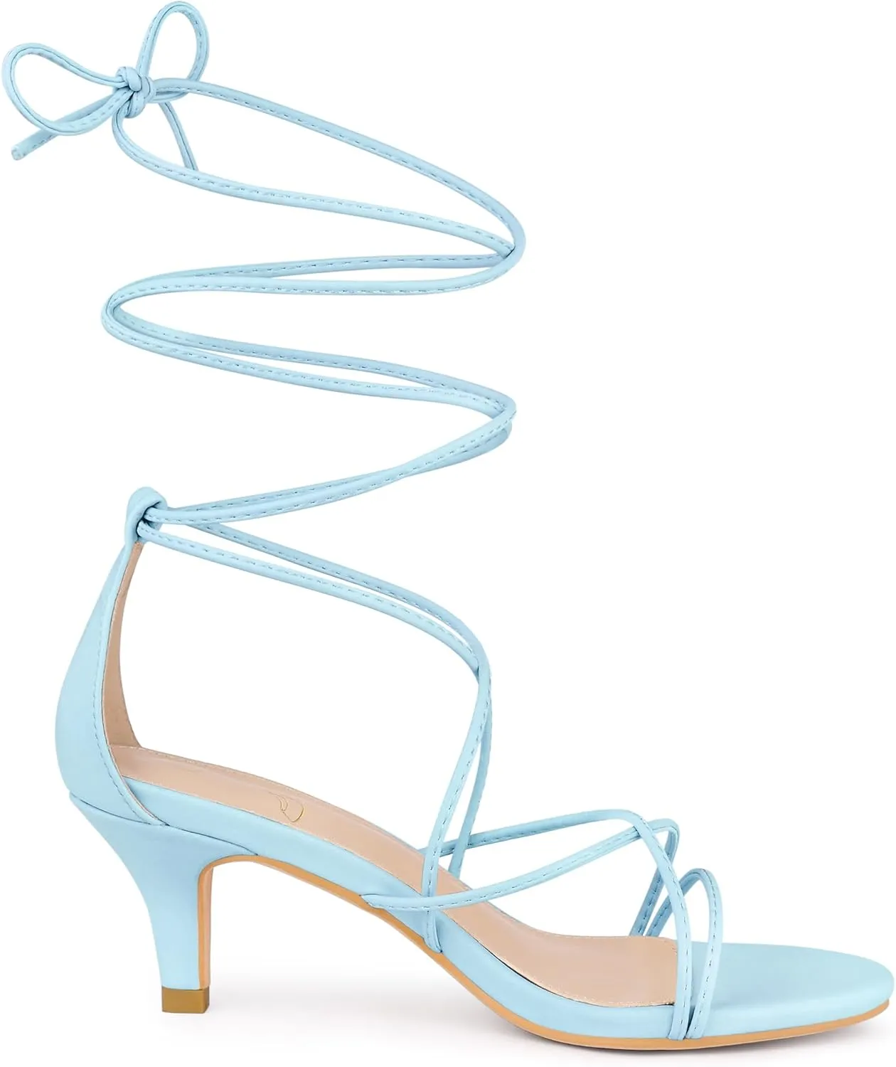 Perphy Strappy Lace Up Kitten Heels Sandals for Women