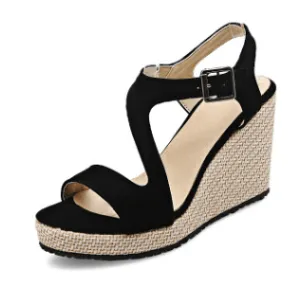 Platform Buckle Strap High Heels
