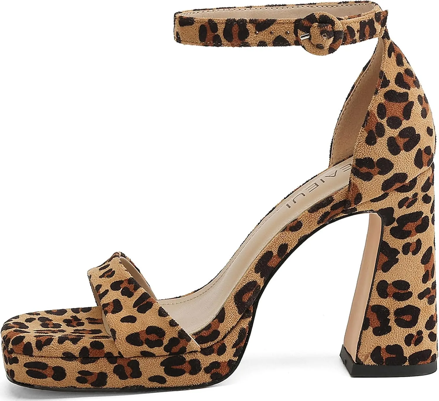 Platform Heels for Women Chunky High Heels with Ankle Strap Square Toe Strappy Heels for Women Heeled Sandals
