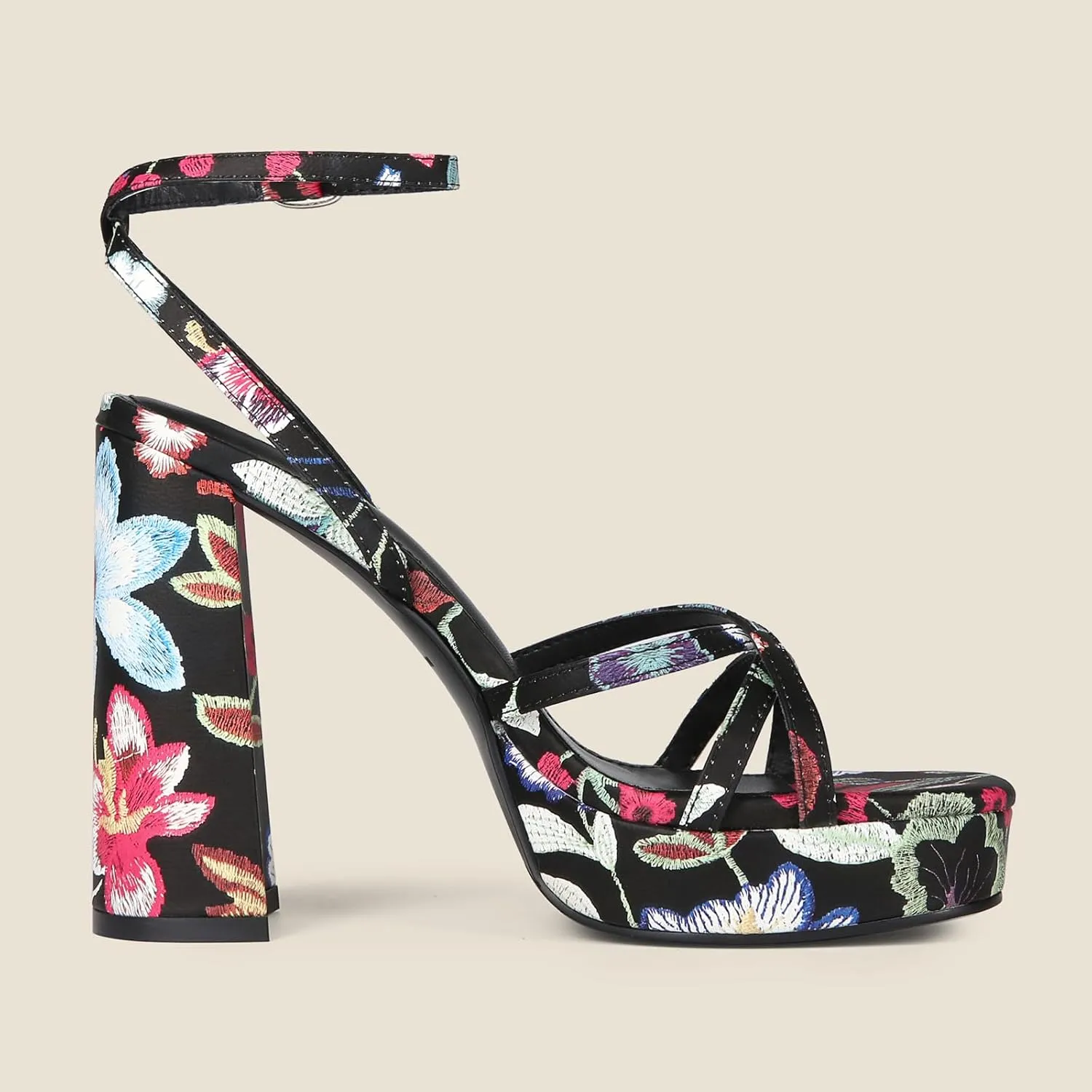 Platform Heels for Women Strappy Block Chunky High Heels Open Toe Ankle Strap Sandals Fashion Lace Up Wedding Party Evening Prom Dance Dress Shoes