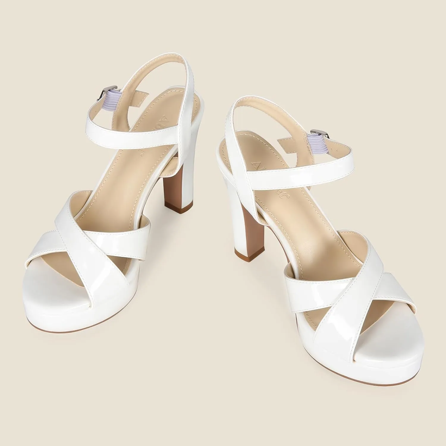 Platform High Heels for Women Strappy Chunky Heels Sandals for Women Open Toe Block Heeled Sandals with Ankle Strap Summer Dress Shoes