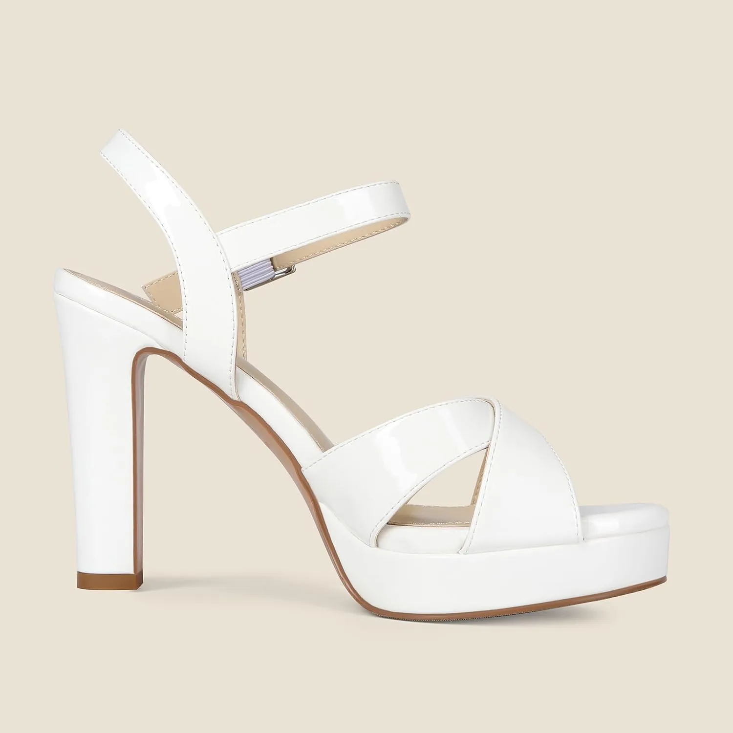 Platform High Heels for Women Strappy Chunky Heels Sandals for Women Open Toe Block Heeled Sandals with Ankle Strap Summer Dress Shoes