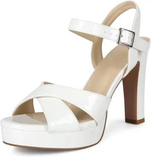 Platform High Heels for Women Strappy Chunky Heels Sandals for Women Open Toe Block Heeled Sandals with Ankle Strap Summer Dress Shoes