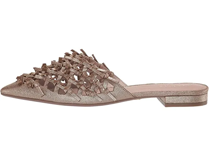 Pointed York Metallic Toe Gold New Flats Retro-inspired Cecelia Nox Sandals Mule Sparkle Slide High-value