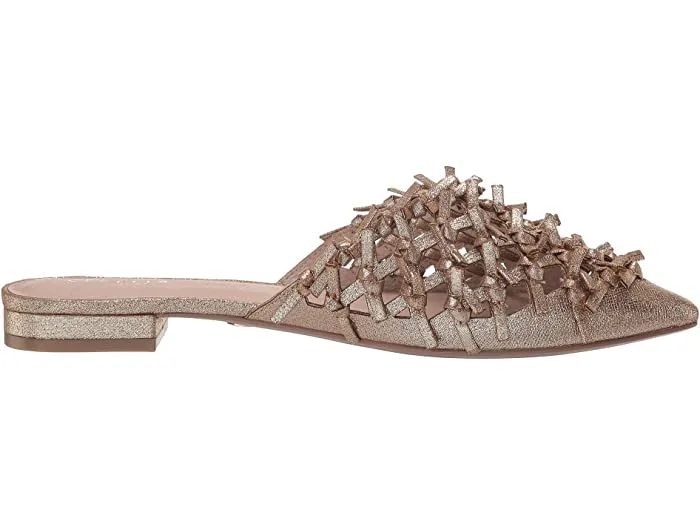 Pointed York Metallic Toe Gold New Flats Retro-inspired Cecelia Nox Sandals Mule Sparkle Slide High-value