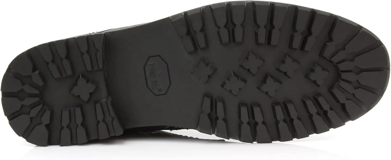 Polar Fox Knoxville MPX806068 Mens Casual Work Laced Classic Motorcycle Combat Zipper Boots