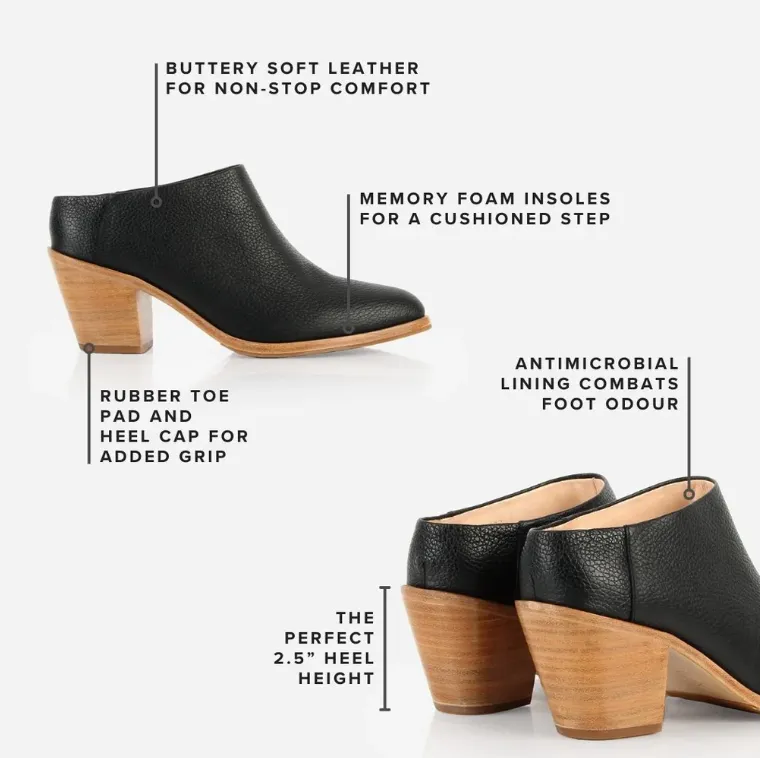 Poppy Barley HEELED MULE
