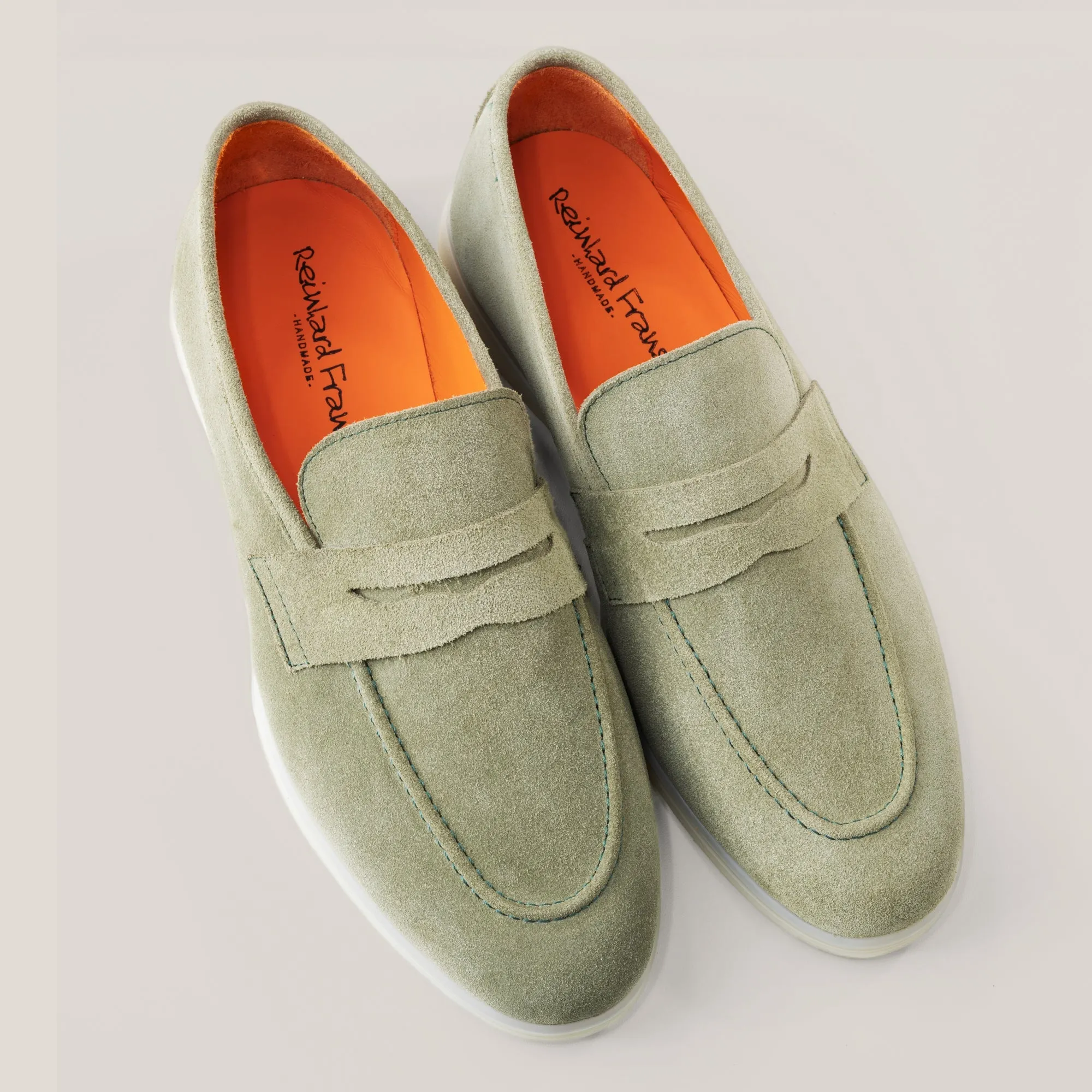 Portofino - Bamboo Green Suede - Penny Loafers