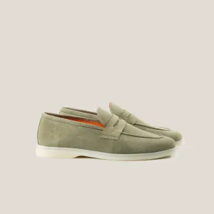 Portofino - Bamboo Green Suede - Penny Loafers