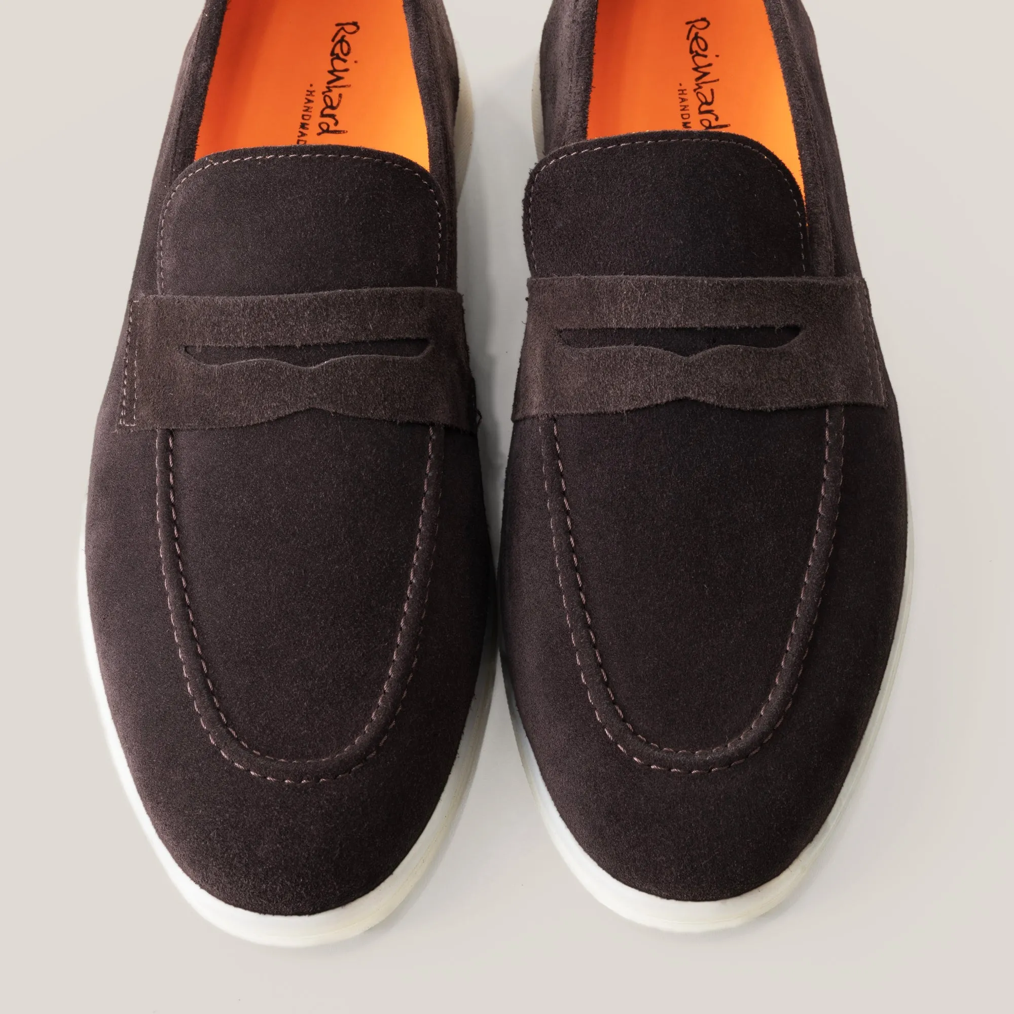 Portofino - Dark Brown Suede - Penny Loafers
