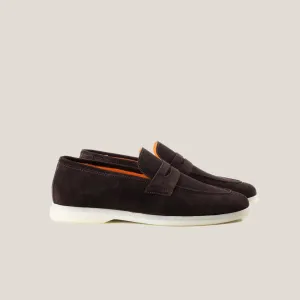 Portofino - Dark Brown Suede - Penny Loafers