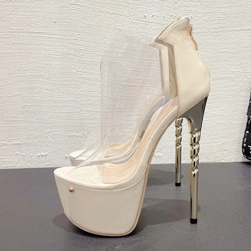 PVC Transparent Platform Heels