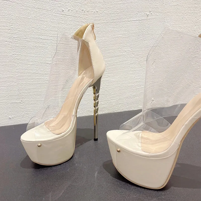 PVC Transparent Platform Heels
