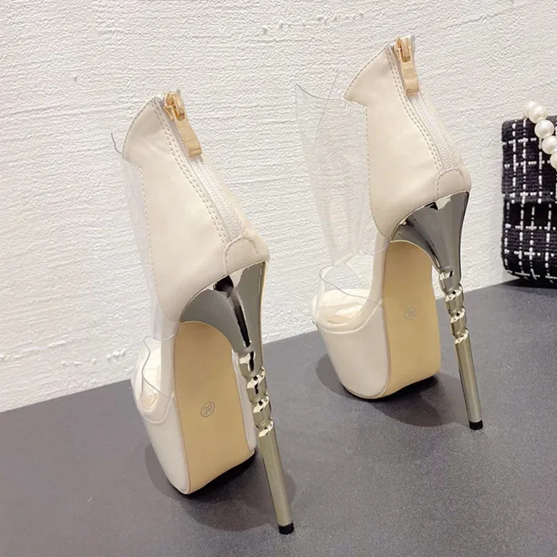 PVC Transparent Platform Heels
