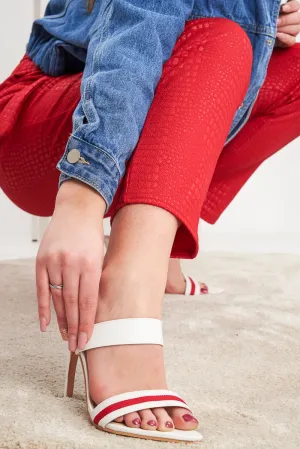 Rochel Affordable shipping Heels Tape All-in-one collection - White Mule Toe Sports Pointed