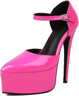 Roimaash Women Dressy Platform Pumps Stiletto High Heels Pointed Toe