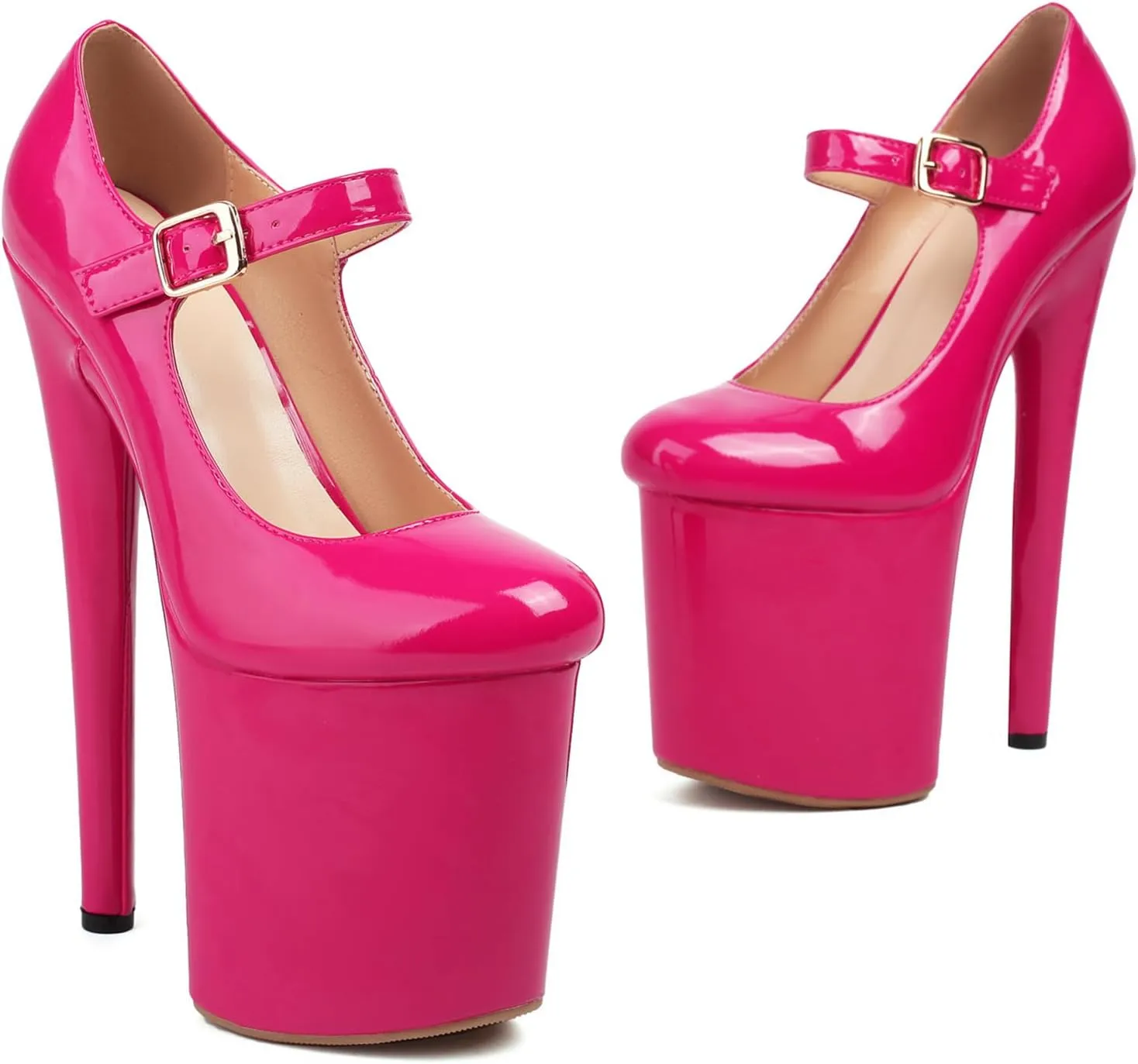 Roimaash Women Pole Dance Heels Stiletto High Heels Mary Jane Pumps Platform