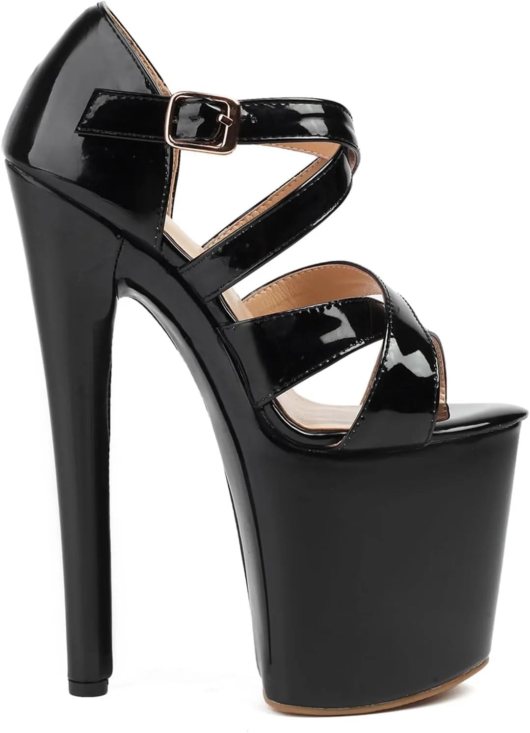 Roimaash Women Pole Dance Heels Stiletto High Heels Strappy Sandals Platform