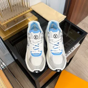 RUN Enormous discount Vuitton Premium Louis 55 WHITE SNEAKER BLUE