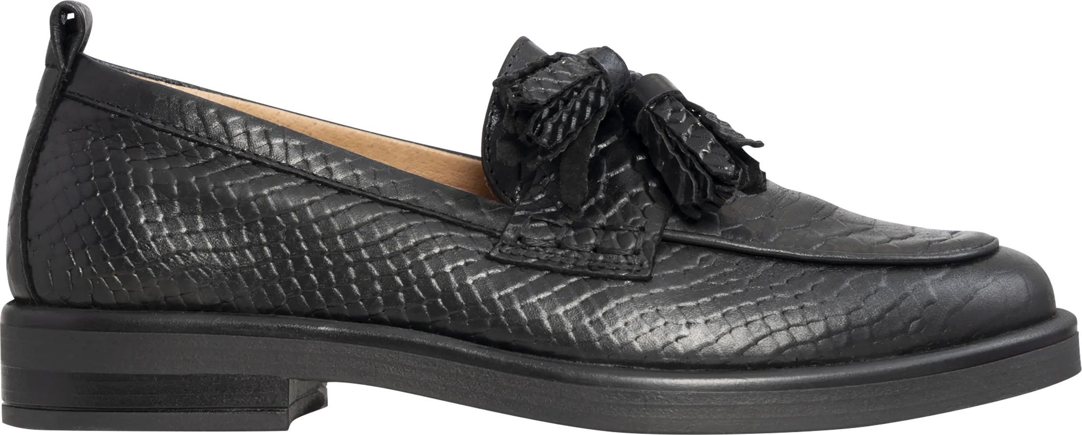 Shelly Tassel Croco - Black Croco