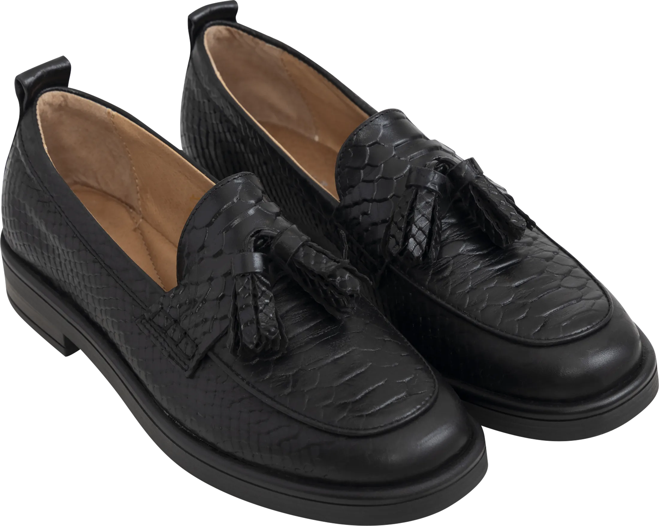 Shelly Tassel Croco - Black Croco