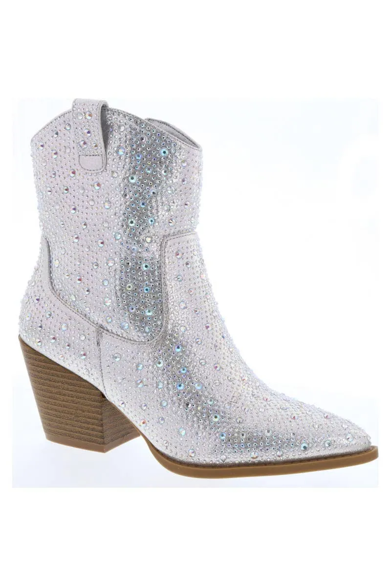 Silver Cowboy Boot
