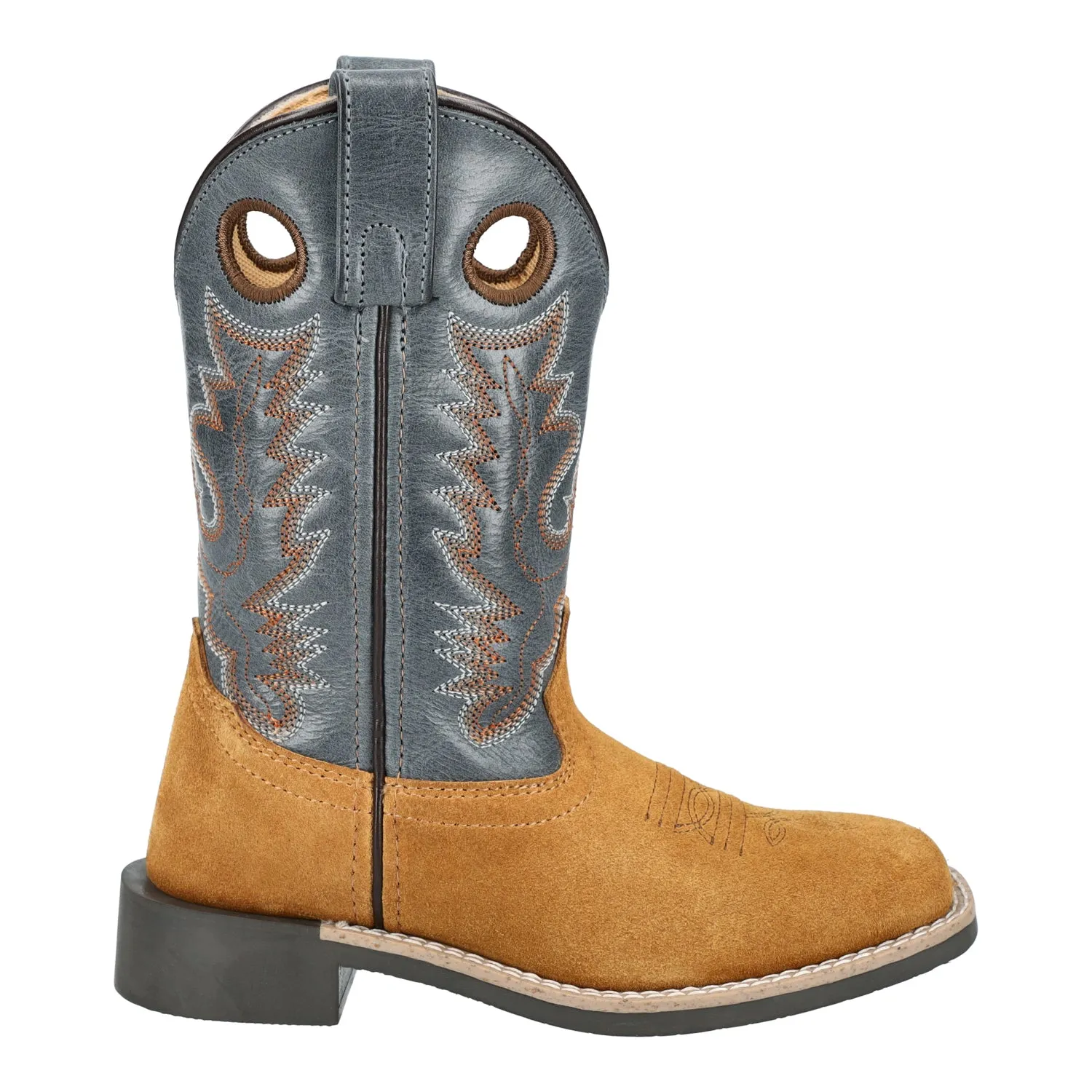 Smoky Mountain Boots Kids Unisex Tex Tan/Blue Leather Cowboy Boots