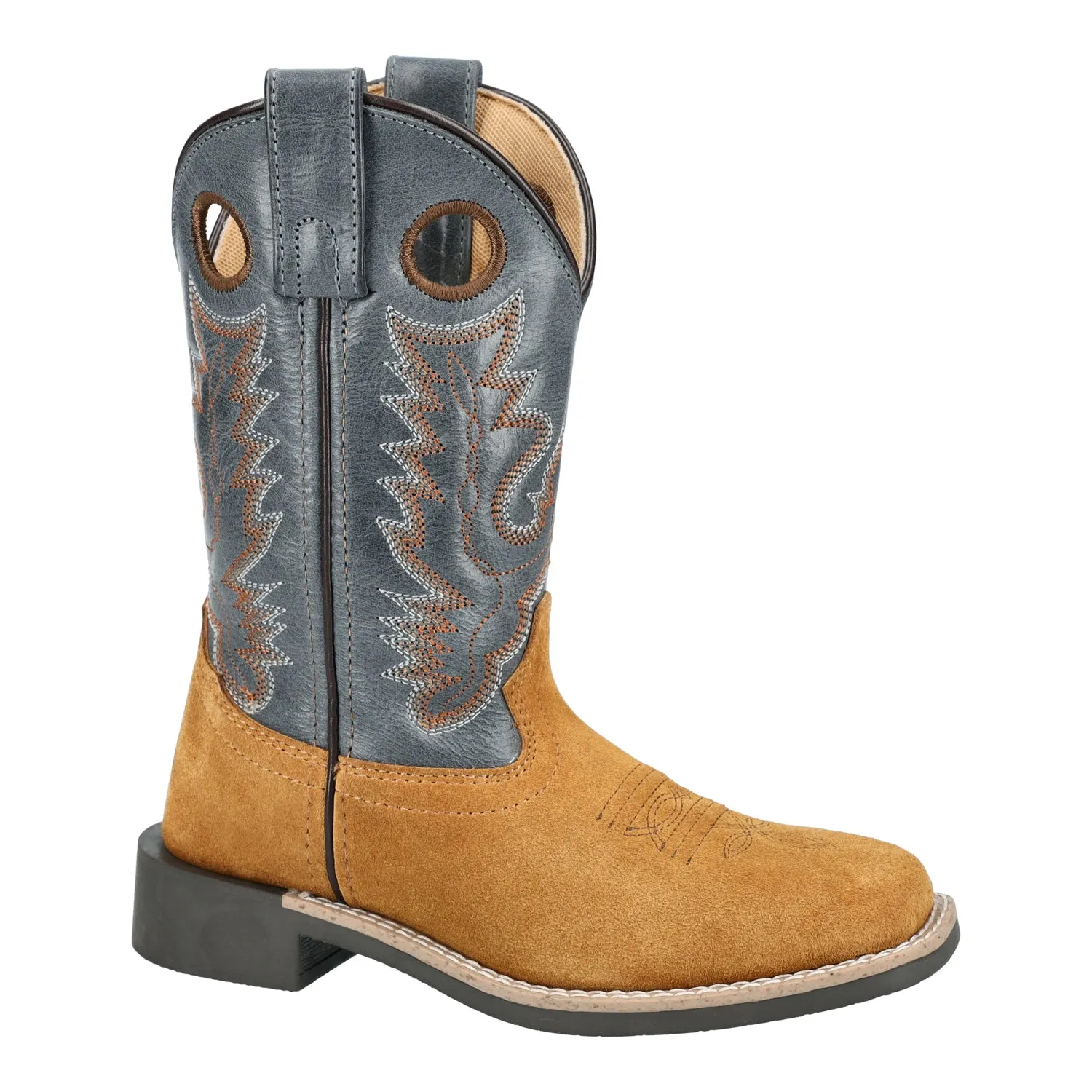 Smoky Mountain Boots Kids Unisex Tex Tan/Blue Leather Cowboy Boots