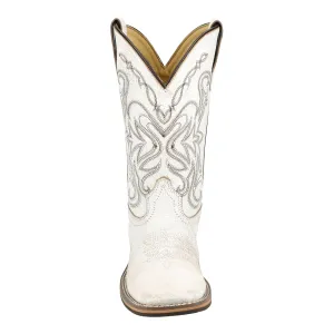 Smoky Mountain Boots Womens Georgia Antique White Leather Cowboy Boots