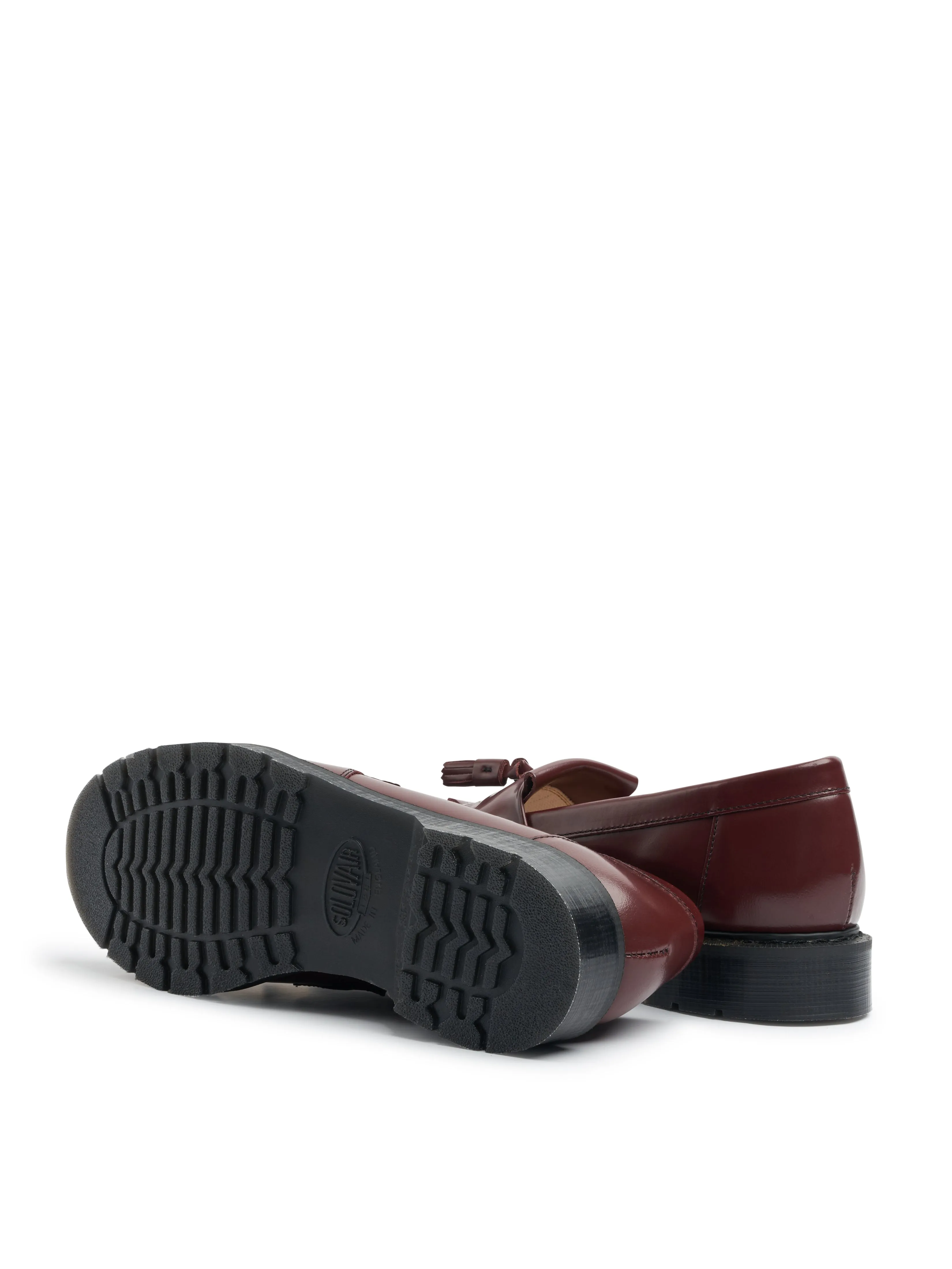 Solovair x Oliver Spencer Cherry Red Leather Tassel Loafer