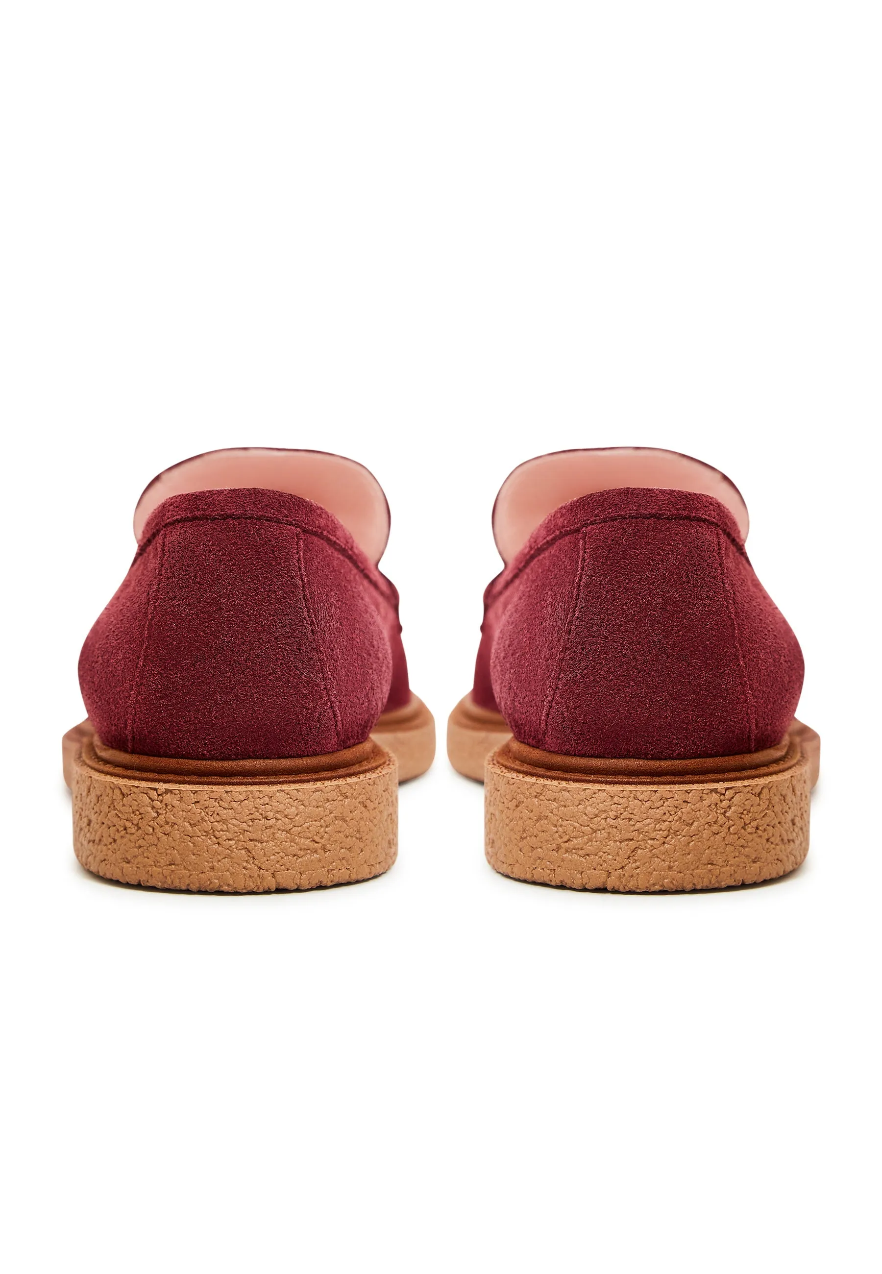 Suede Slip-On Loafers - Bordeaux
