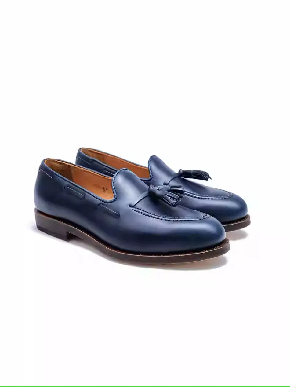 Tassel Loafers | Premium Full-Grain Leather, Goodyear Welt, Elegant Men's Dress Loafers