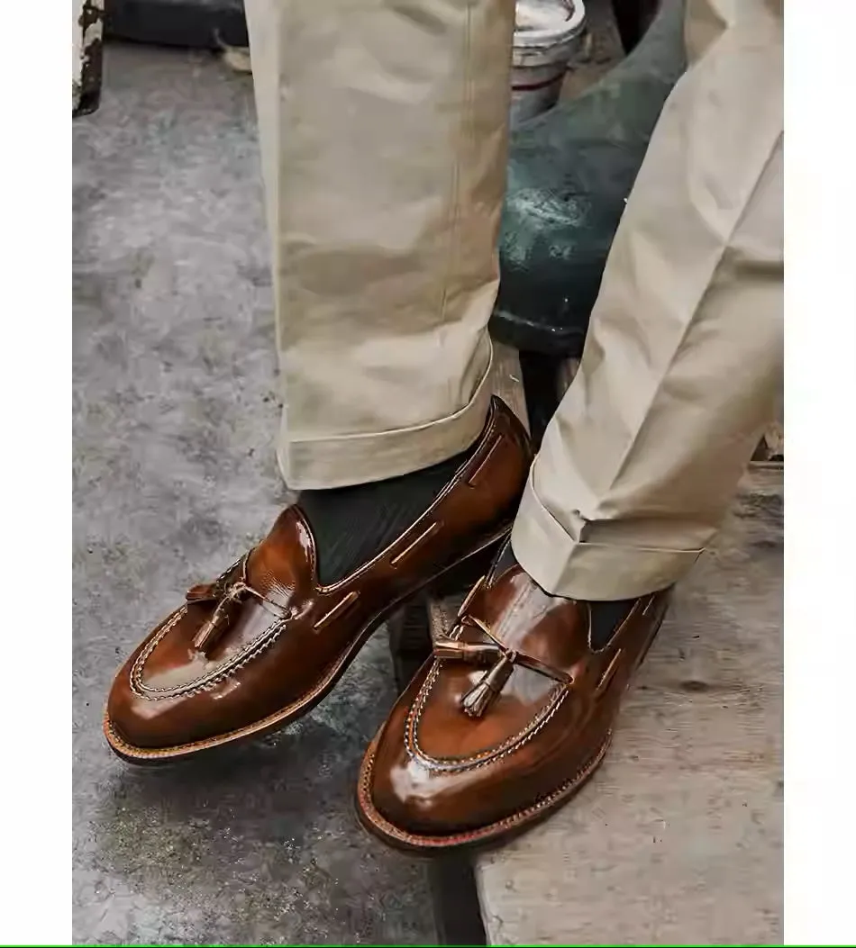 Tassel Loafers | Premium Full-Grain Leather, Goodyear Welt, Elegant Men's Dress Loafers