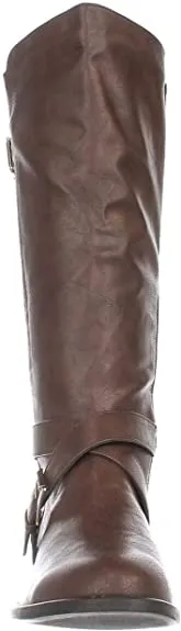 Thalia Sodi Womens Vada Closed Toe Knee High Riding Boots Cognac