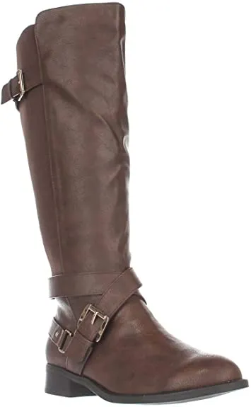 Thalia Sodi Womens Vada Closed Toe Knee High Riding Boots Cognac