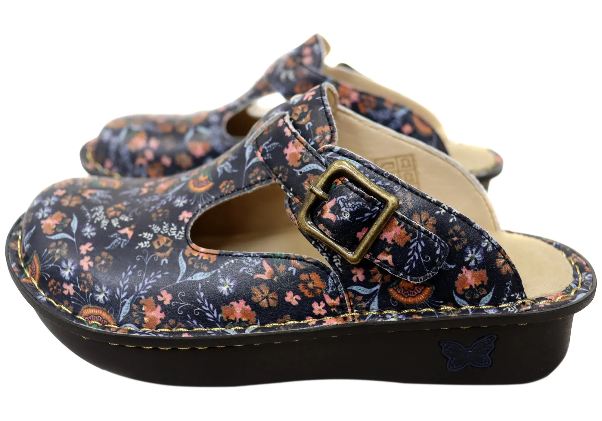Womens Alegria Classic Leather Open Back Shoes Lax A Daisy