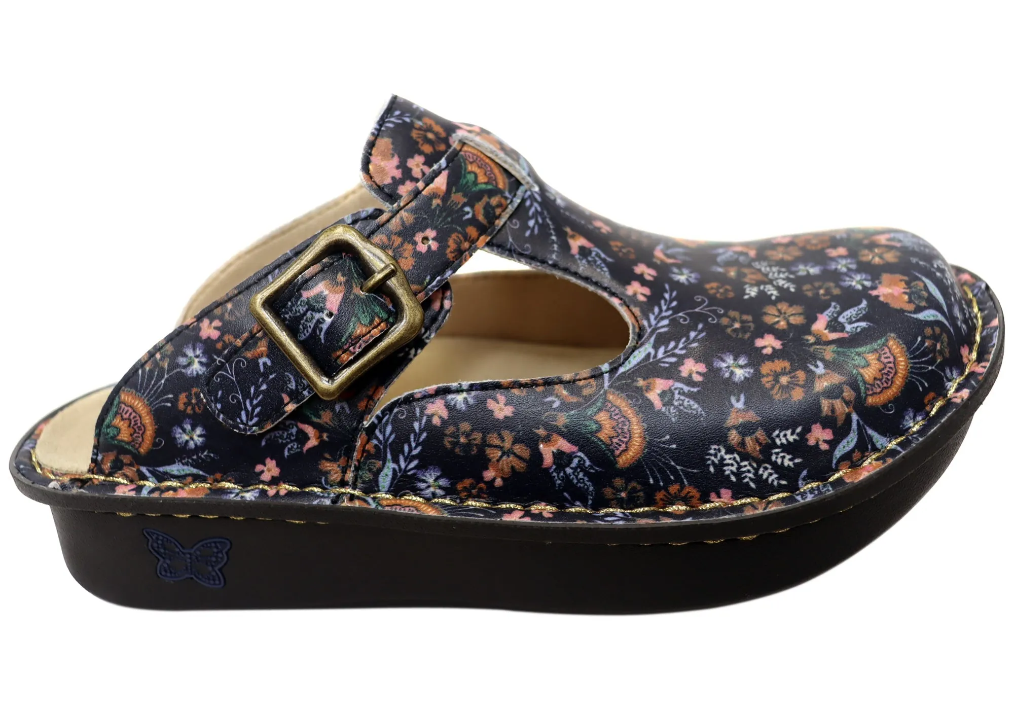 Womens Alegria Classic Leather Open Back Shoes Lax A Daisy