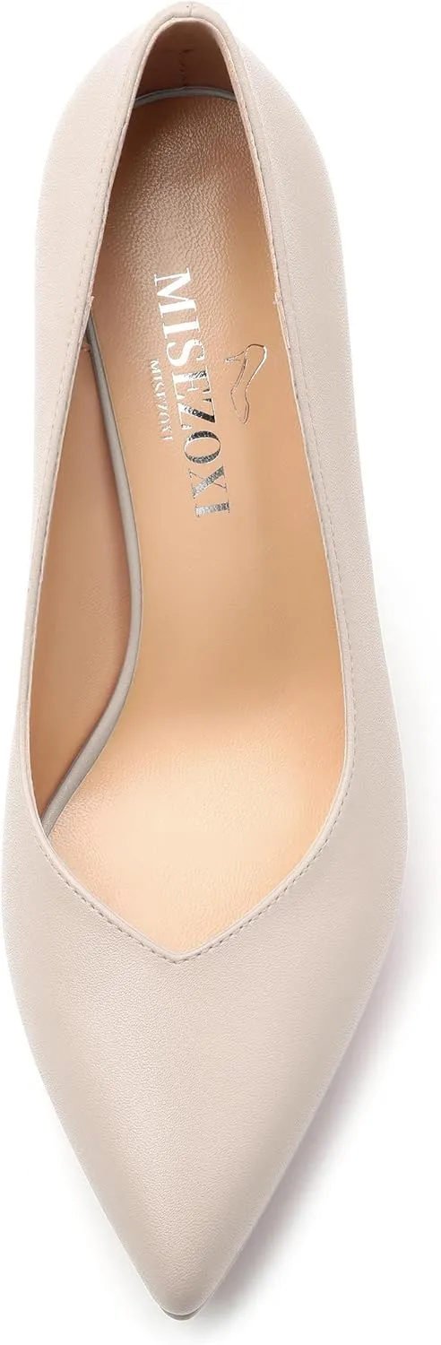 Womens Heeled Pumps, Pointed Toe Platform High Heel Pumps for Women, Platform Stiletto Pumps Shoes 4"