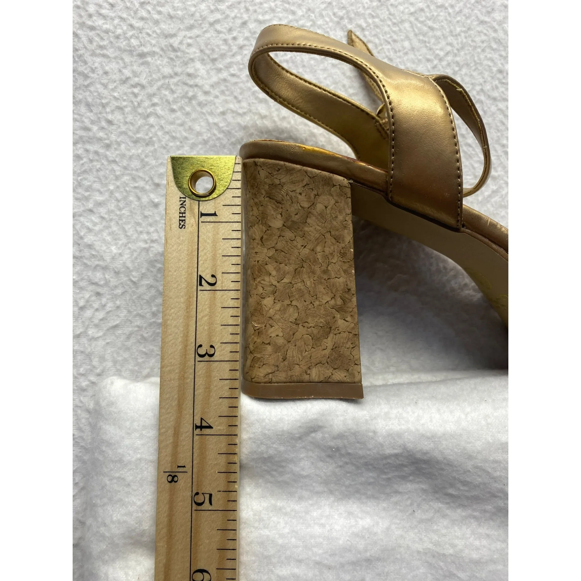 Women’s High Light Gold 3.5 Inch Heel #5446