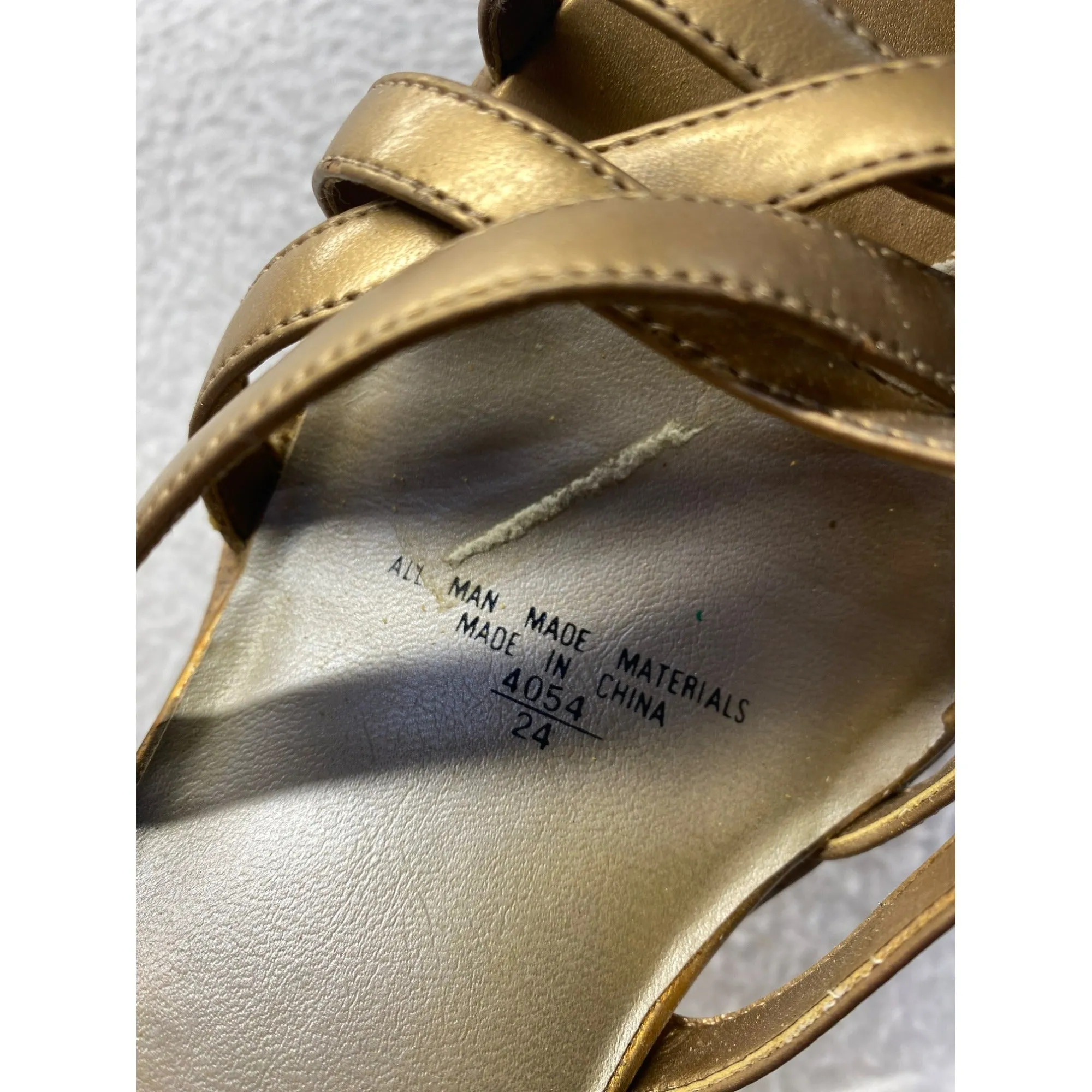 Women’s High Light Gold 3.5 Inch Heel #5446
