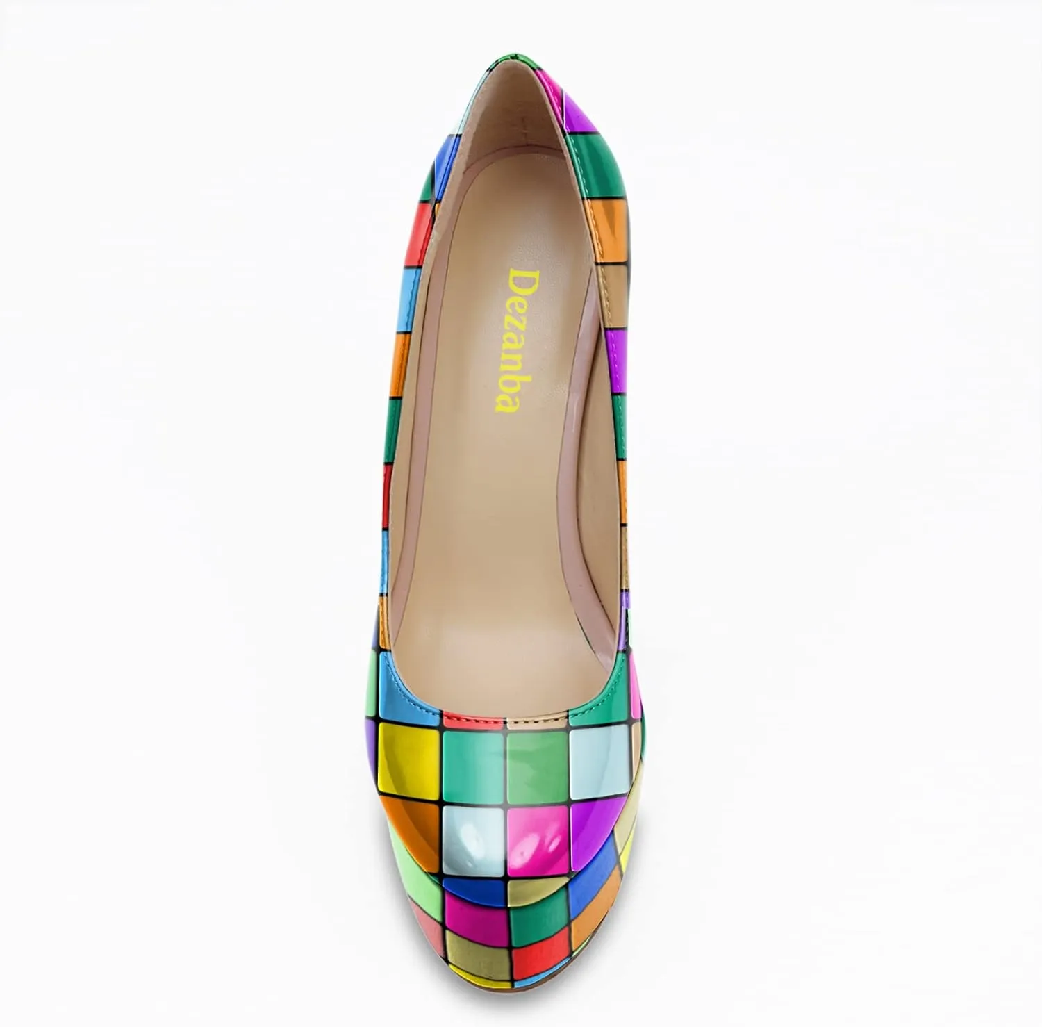 Womens High Stiletto Heels Multicolor Floral Printed Closed Toe Sexy Platform Pumps Shoes