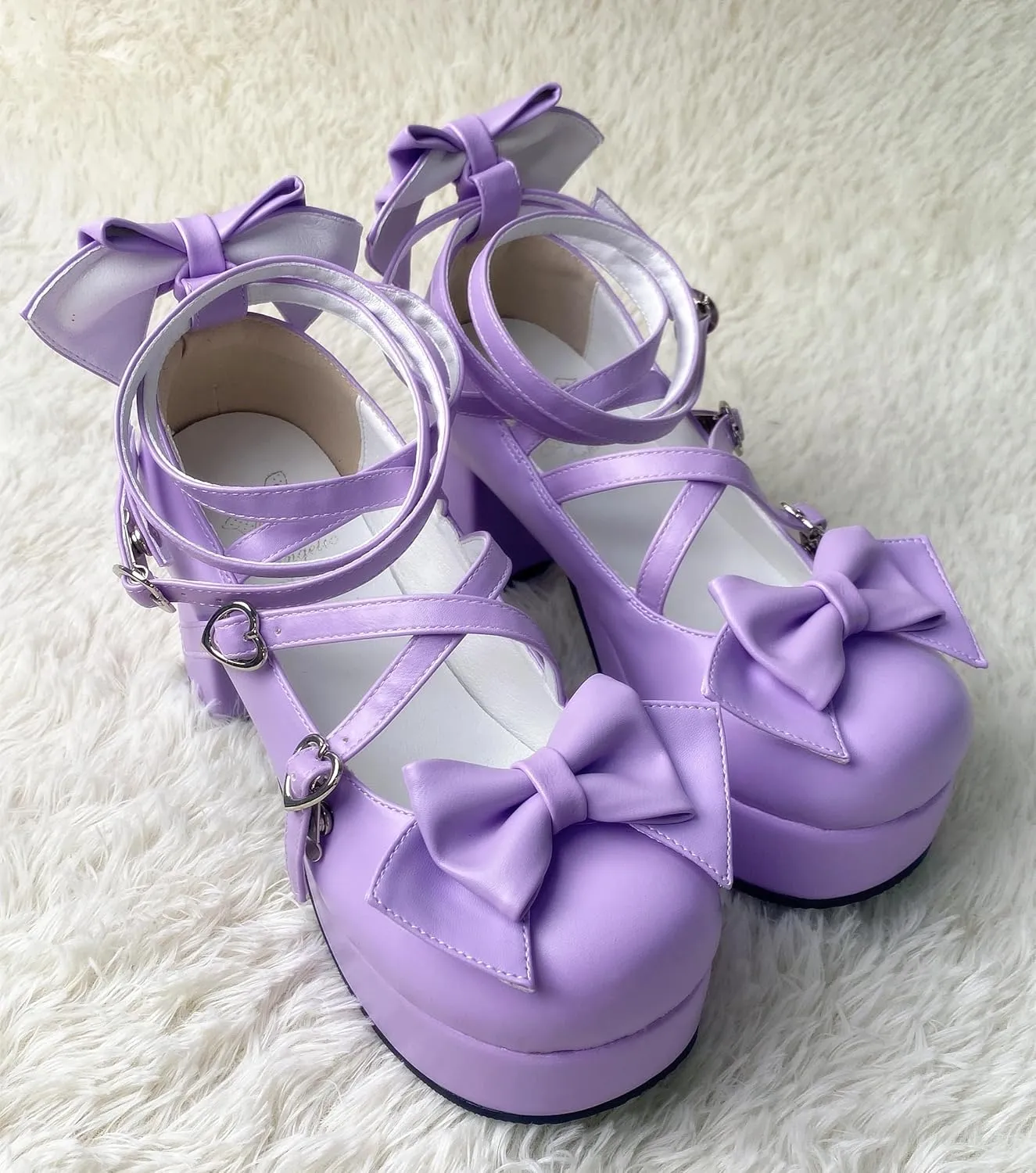 Women's Lolita Party Shoes Criss Cross Strappy High Heels Platform Pumps