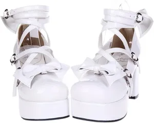 Women's Lolita Party Shoes Criss Cross Strappy High Heels Platform Pumps