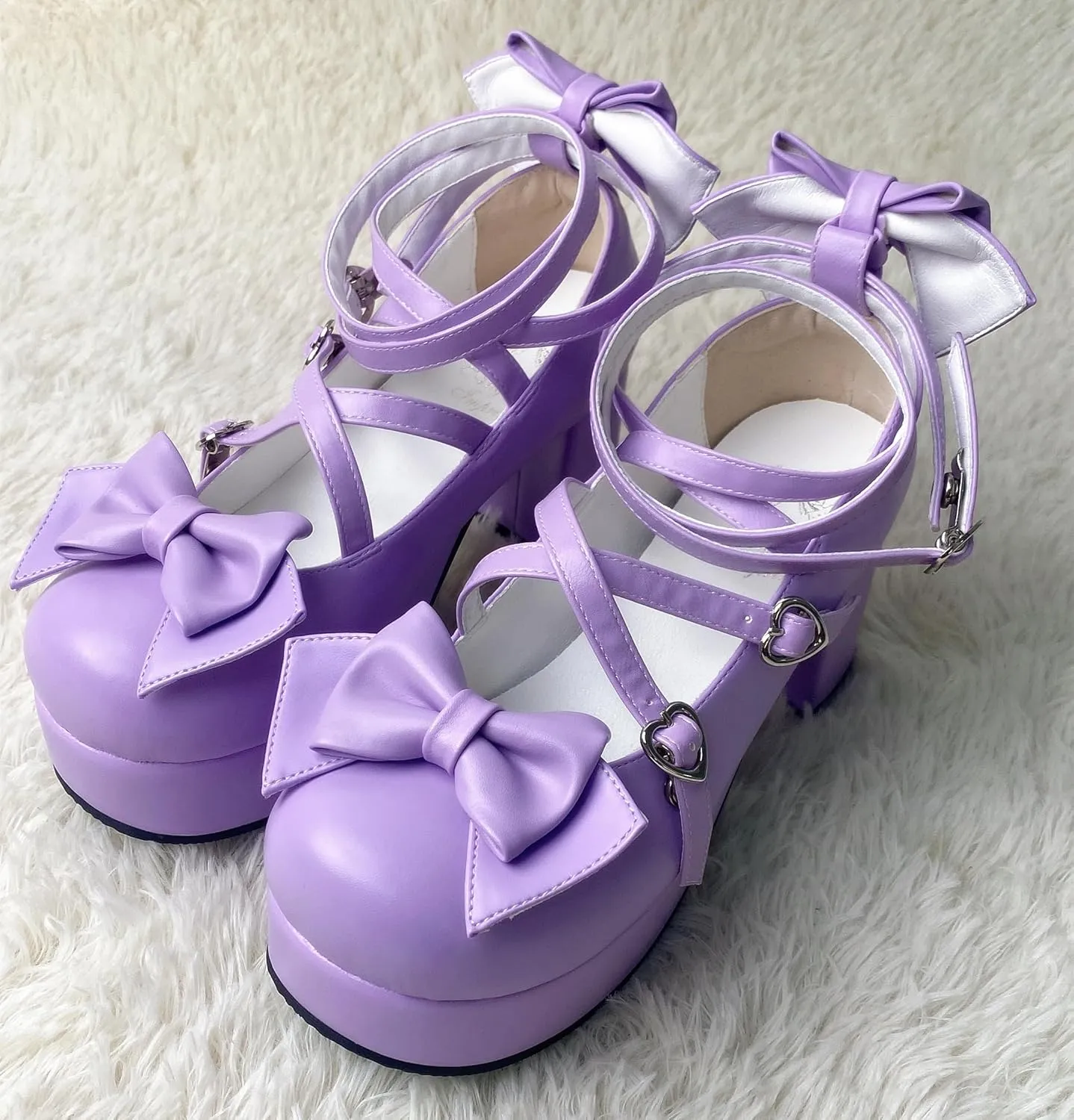 Women's Lolita Party Shoes Criss Cross Strappy High Heels Platform Pumps