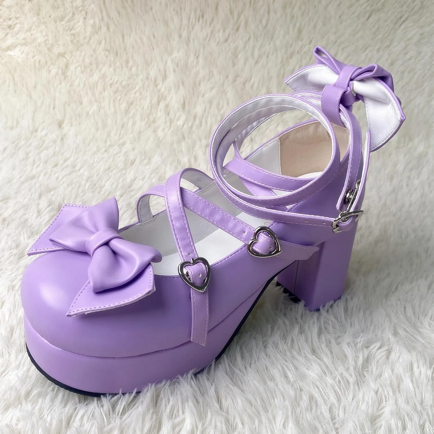 Women's Lolita Party Shoes Criss Cross Strappy High Heels Platform Pumps