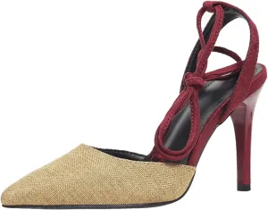 Women's Pumps Strappy High Heels Lace Up Stiletto Pointed Closed Toe Party Wedding Dress Shoes