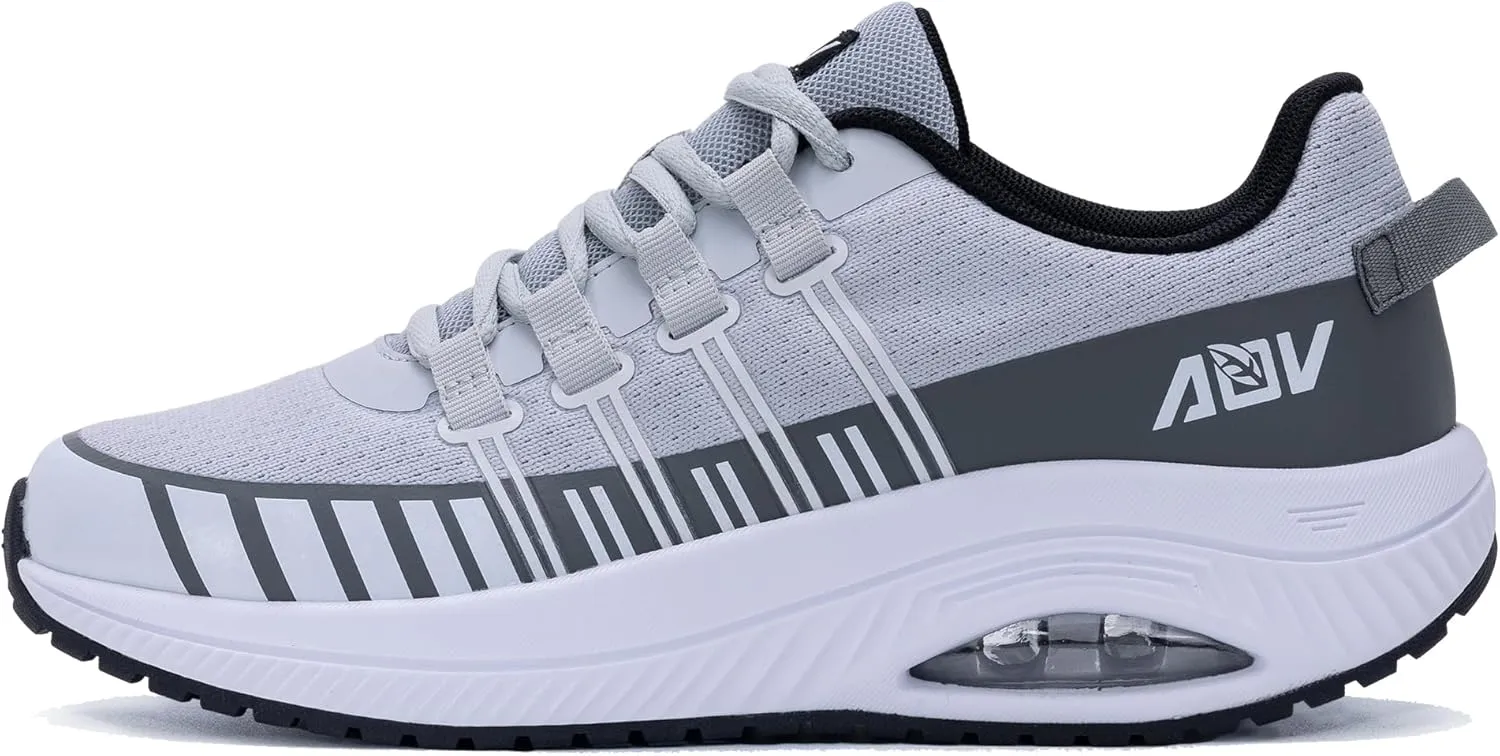 Womens Walking Shoes with Arch Support Air Running Shoes Non Slip Tennis Orthotic Sneakers for Plantar Fasciitis Grey